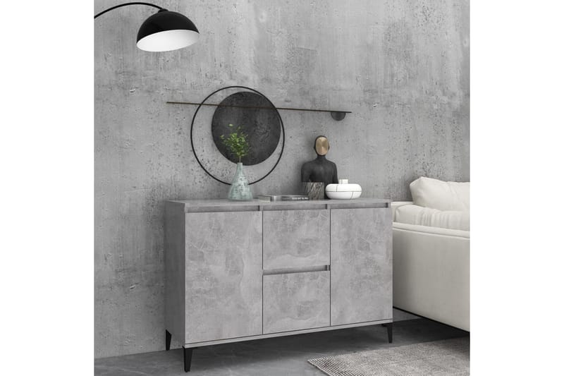 Skänk betonggrå 104x35x70 cm spånskiva - Betonggrå - Förvaring - Förvaringsmöbler - Skänkar & sideboards