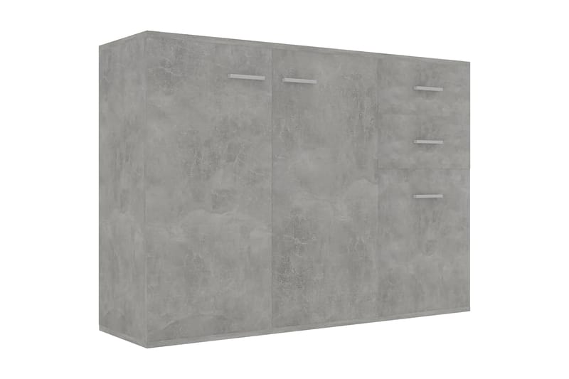 Skänk betonggrå 105x30x75 cm spånskiva - Grå - Förvaring - Förvaringsmöbler - Skänkar & sideboards