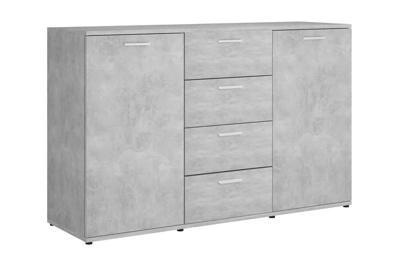 Skänk betonggrå 120x35,5x75 cm spånskiva - Grå - Förvaring - Förvaringsmöbler - Skänkar & sideboards