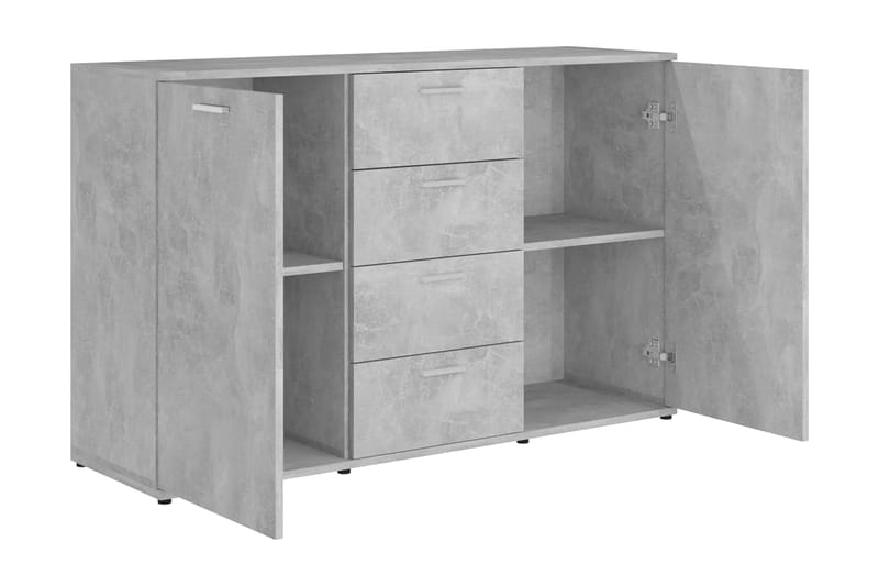 Skänk betonggrå 120x35,5x75 cm spånskiva - Grå - Förvaring - Förvaringsmöbler - Skänkar & sideboards