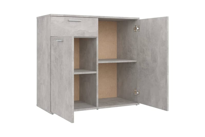 Skänk betonggrå 80x36x75 cm spånskiva - Grå - Förvaring - Förvaringsmöbler - Skänkar & sideboards