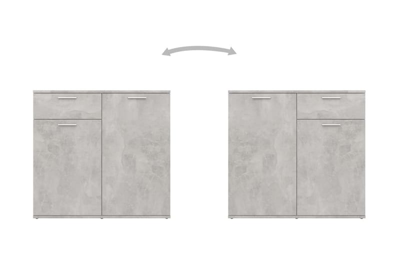 Skänk betonggrå 80x36x75 cm spånskiva - Grå - Förvaring - Förvaringsmöbler - Skänkar & sideboards