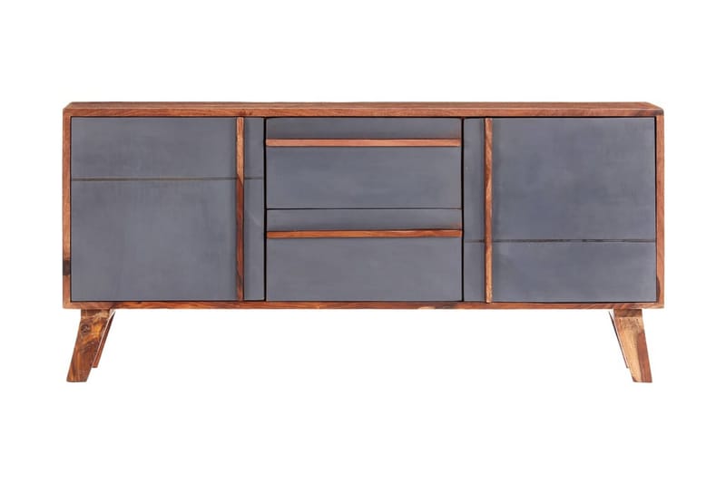 Skänk grå 120x30x55 cm massivt sheshamträ - Grå - Förvaring - Förvaringsmöbler - Skänkar & sideboards