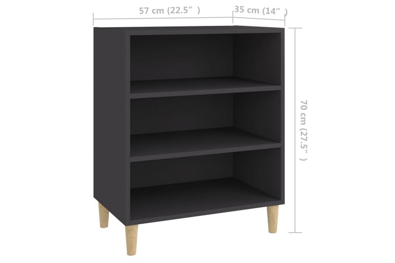 Skänk grå 57x35x70 cm spånskiva - Grå - Förvaring - Förvaringsmöbler - Skänkar & sideboards