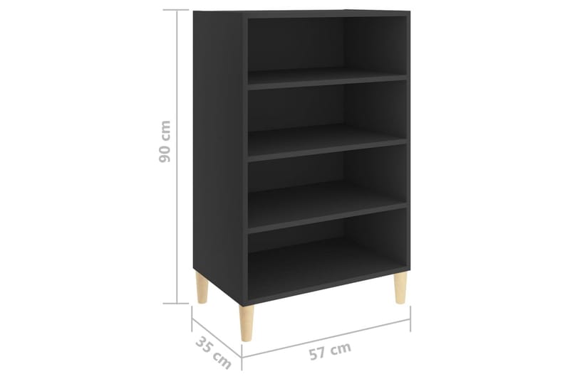 Skänk grå 57x35x90 cm spånskiva - Grå - Förvaring - Förvaringsmöbler - Skänkar & sideboards