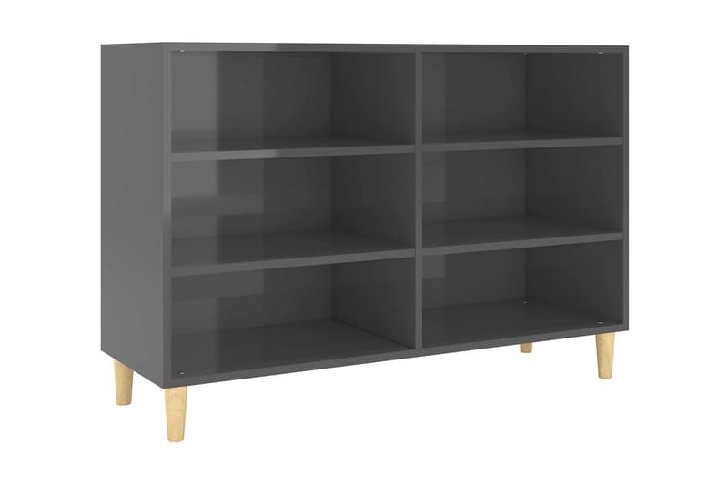 Skänk grå högglans 103,5x35x70 cm spånskiva - Grå högglans - Förvaring - Förvaringsmöbler - Skänkar & sideboards