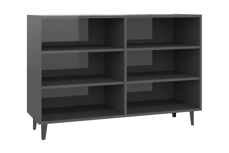 Skänk grå högglans 103,5x35x70 cm spånskiva - Grå högglans - Förvaring - Förvaringsmöbler - Skänkar & sideboards