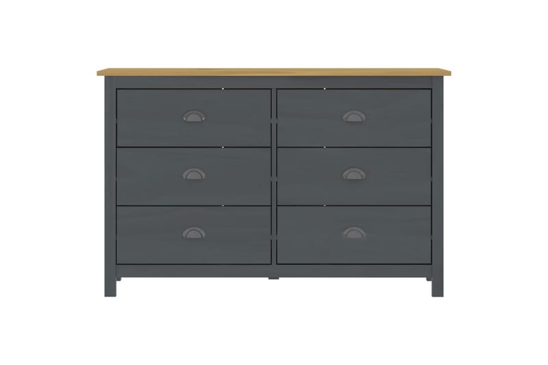 Skänk Hill Range grå 125x40x80 cm massiv furu - Grå - Förvaring - Förvaringsmöbler - Skänkar & sideboards