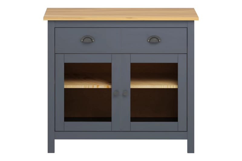 Skänk Hill Range grå 90x40x80 cm massiv furu - Grå - Förvaring - Förvaringsmöbler - Skänkar & sideboards