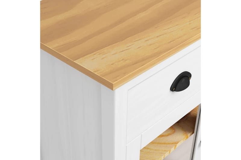 Skänk Hill Range vit 90x40x80 cm massiv furu - Vit - Förvaring - Förvaringsmöbler - Skänkar & sideboards