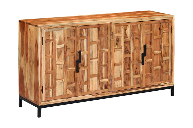 Skänk massivt akaciaträ 145x40x80 cm - Brun - Förvaring - Förvaringsmöbler - Skänkar & sideboards