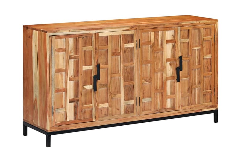 Skänk massivt akaciaträ 145x40x80 cm - Brun - Förvaring - Förvaringsmöbler - Skänkar & sideboards