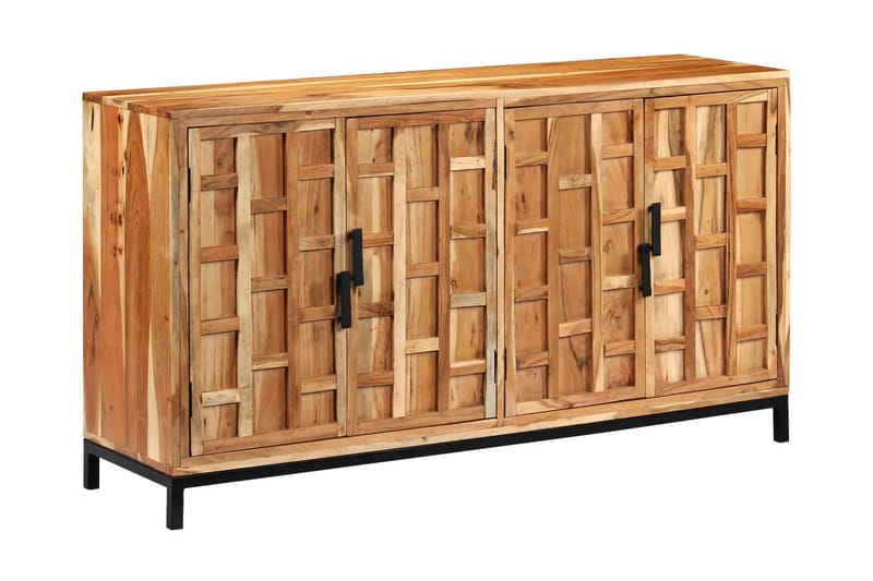 Skänk massivt akaciaträ 145x40x80 cm - Brun - Förvaring - Förvaringsmöbler - Skänkar & sideboards