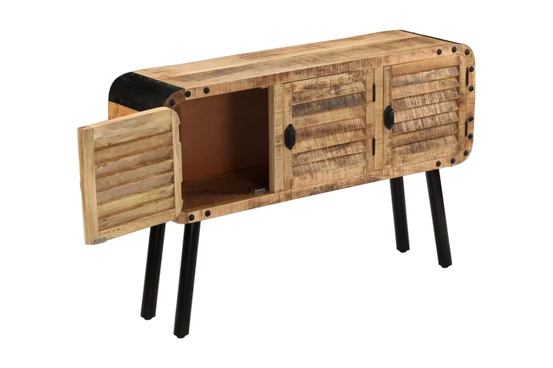 Skänk massivt mangoträ 120x30x76 cm - Brun - Förvaring - Förvaringsmöbler - Skänkar & sideboards