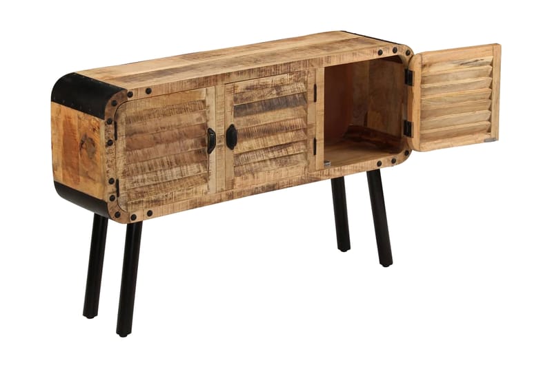 Skänk massivt mangoträ 120x30x76 cm - Brun - Förvaring - Förvaringsmöbler - Skänkar & sideboards