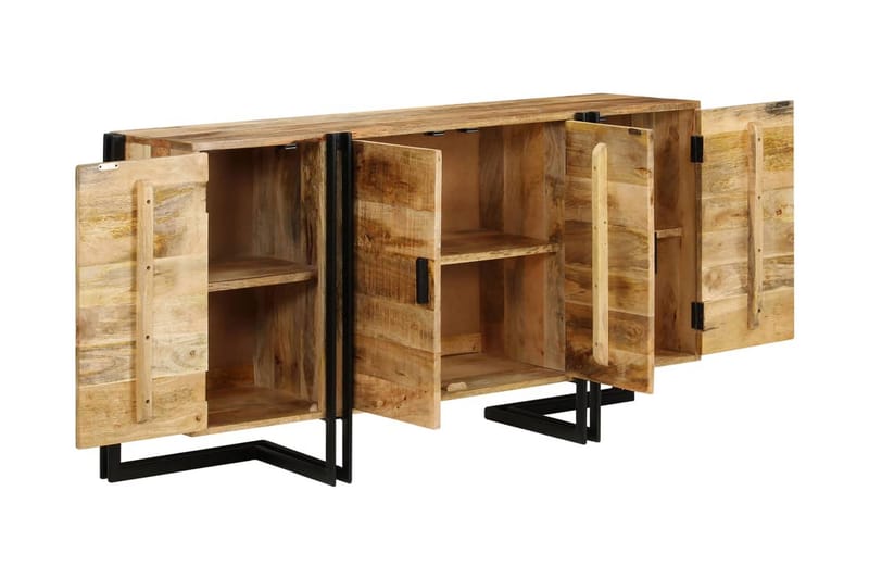 Skänk massivt mangoträ 150x40x80 cm - Brun - Förvaring - Förvaringsmöbler - Skänkar & sideboards