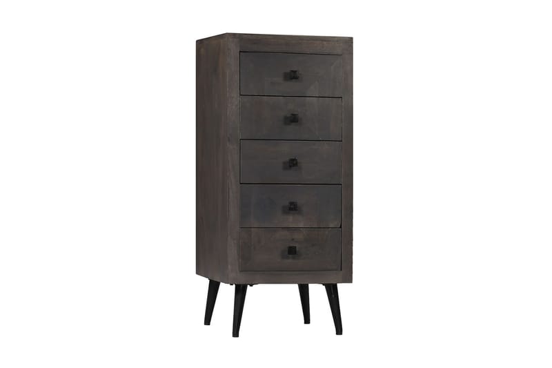 Skänk massivt mangoträ 40x40x91 cm - Grå - Förvaring - Förvaringsmöbler - Skänkar & sideboards