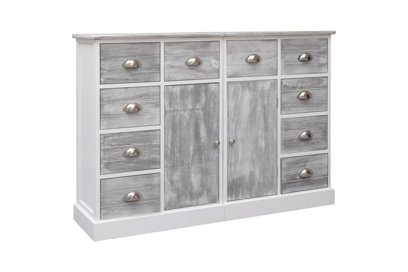 Skänk med 10 lådor grå 113x30x79 cm trä - Grå - Förvaring - Förvaringsmöbler - Skänkar & sideboards