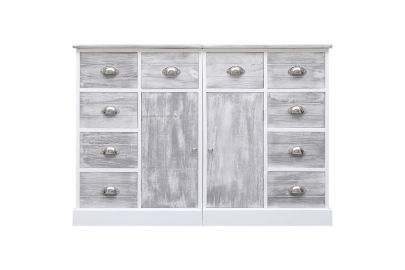 Skänk med 10 lådor grå 113x30x79 cm trä - Grå - Förvaring - Förvaringsmöbler - Skänkar & sideboards