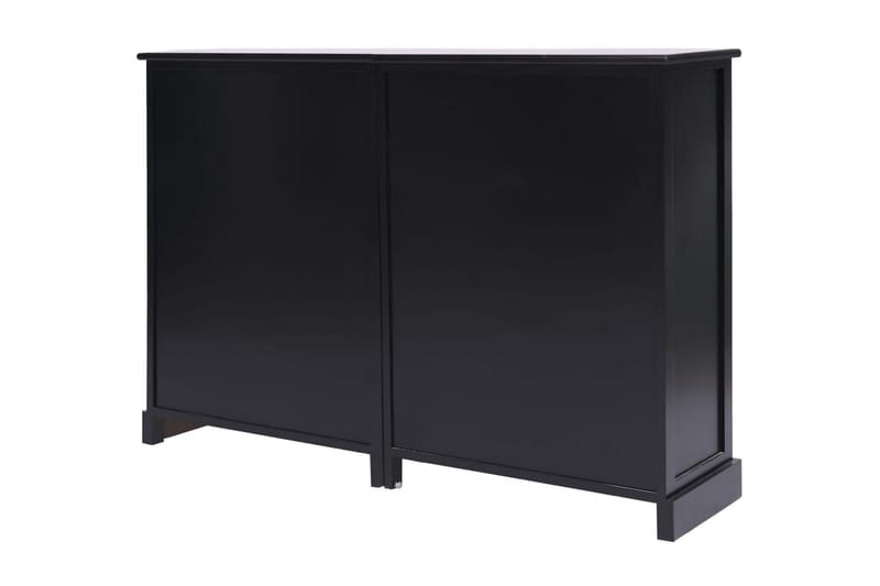 Skänk med 10 lådor svart 113x30x79 cm trä - Svart - Förvaring - Förvaringsmöbler - Skänkar & sideboards