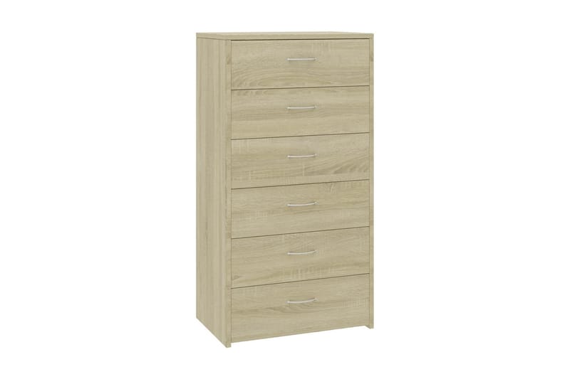 Skänk med 6 lådor sonoma-ek 50x34x96 cm spånskiva - Brun - Förvaring - Förvaringsmöbler - Skänkar & sideboards