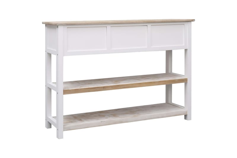 Skänk naturlig och vit 115x30x76 cm trä - Vit - Förvaring - Förvaringsmöbler - Skänkar & sideboards