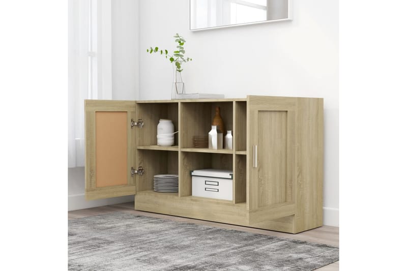 Skänk sonoma-ek 120x30,5x70 cm spånskiva - Brun - Förvaring - Förvaringsmöbler - Skänkar & sideboards