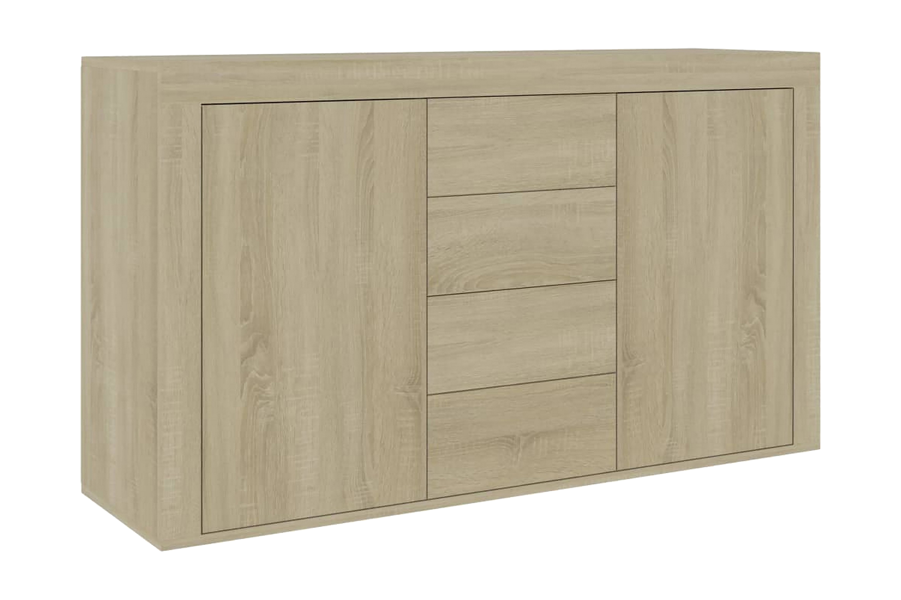 Skänk sonoma-ek 120x36x69 cm spånskiva – Brun