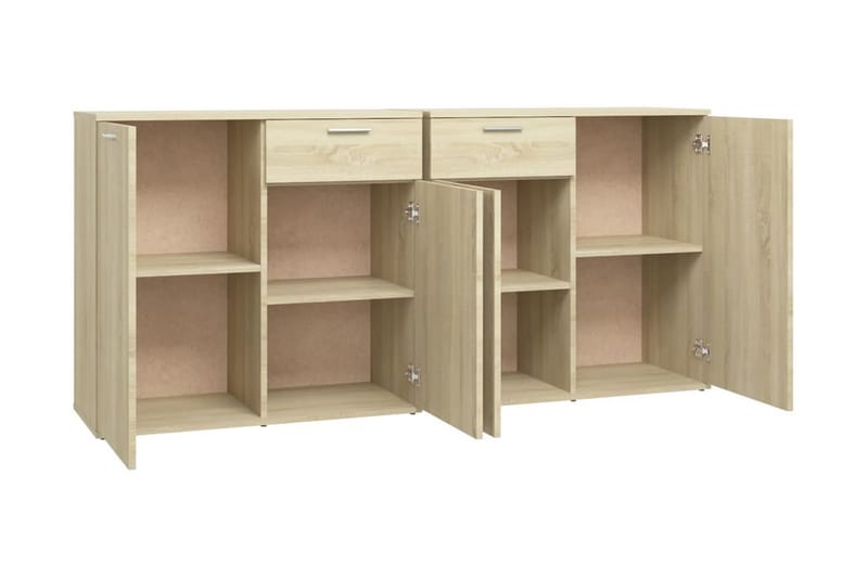 Skänk sonoma-ek 160x36x75 cm spånskiva - Brun - Förvaring - Förvaringsmöbler - Skänkar & sideboards