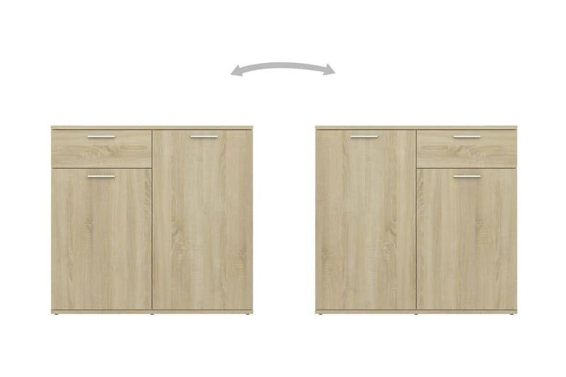 Skänk sonoma-ek 160x36x75 cm spånskiva - Brun - Förvaring - Förvaringsmöbler - Skänkar & sideboards