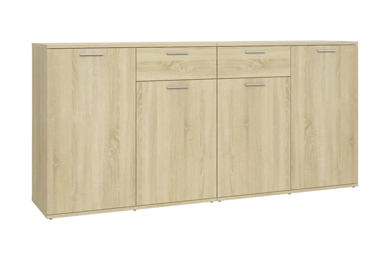 Skänk sonoma-ek 160x36x75 cm spånskiva - Brun - Förvaring - Förvaringsmöbler - Skänkar & sideboards