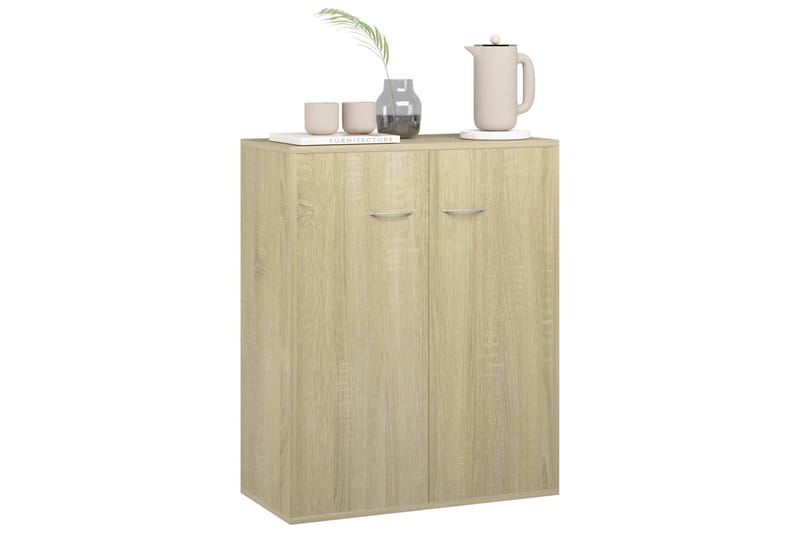 Skänk sonoma-ek 60x30x75 cm spånskiva - Brun - Förvaring - Förvaringsmöbler - Skänkar & sideboards