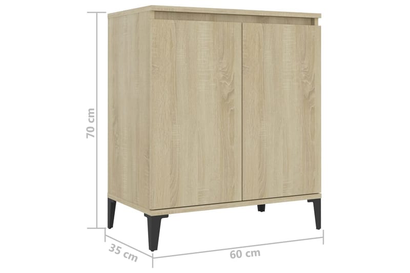 Skänk sonoma-ek 60x30x75 cm spånskiva - Ek - Förvaring - Förvaringsmöbler - Skänkar & sideboards