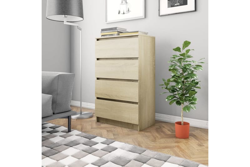 Skänk sonoma-ek 60x35x98,5 cm spånskiva - Brun - Förvaring - Förvaringsmöbler - Skänkar & sideboards