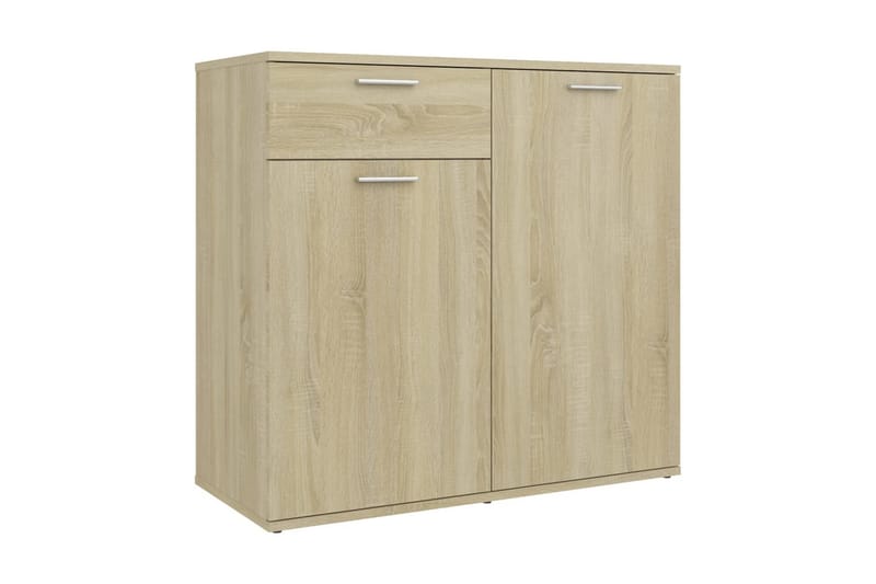 Skänk sonoma-ek 80x36x75 cm spånskiva - Brun - Förvaring - Förvaringsmöbler - Skänkar & sideboards