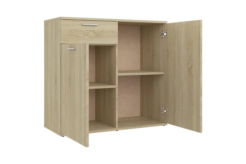 Skänk sonoma-ek 80x36x75 cm spånskiva - Brun - Förvaring - Förvaringsmöbler - Skänkar & sideboards