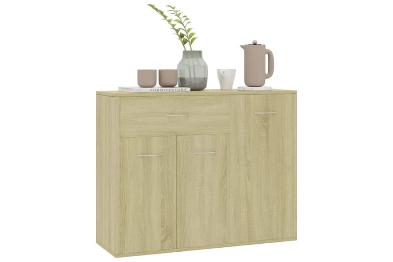 Skänk sonoma-ek 88x30x70 cm spånskiva - Brun - Förvaring - Förvaringsmöbler - Skänkar & sideboards