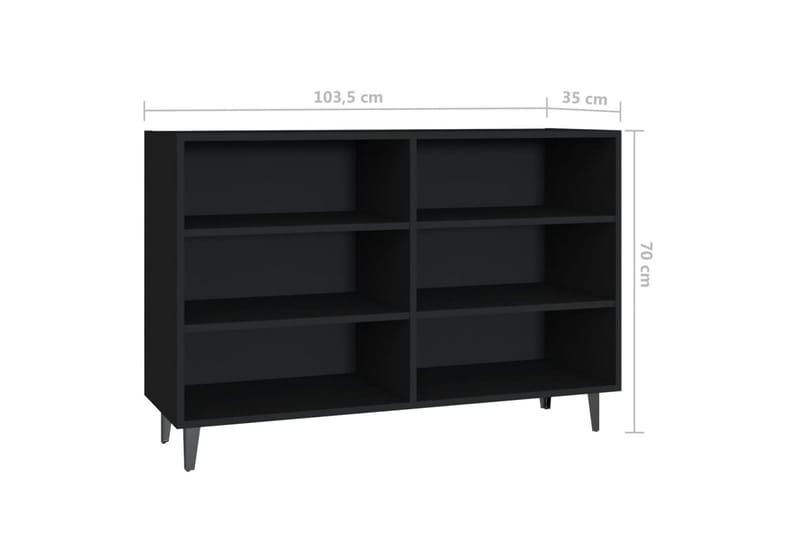 Skänk svart 103,5x35x70 cm spånskiva - Svart - Förvaring - Förvaringsmöbler - Skänkar & sideboards