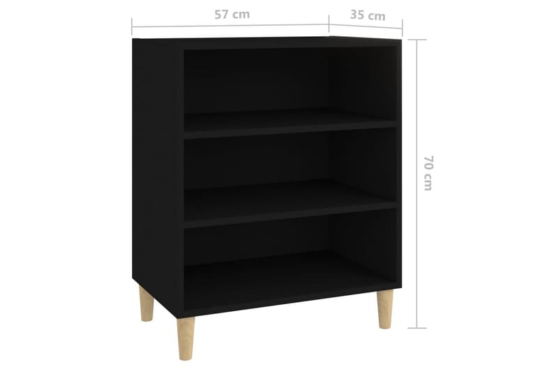 Skänk svart 57x35x70 cm spånskiva - Svart - Förvaring - Förvaringsmöbler - Skänkar & sideboards