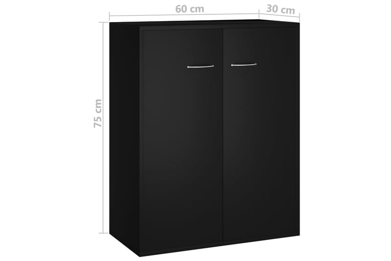 Skänk svart 60x30x75 cm spånskiva - Svart - Förvaring - Förvaringsmöbler - Skänkar & sideboards