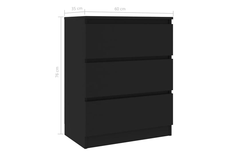 Skänk svart 60x33,5x76 cm spånskiva - Svart - Förvaring - Förvaringsmöbler - Skänkar & sideboards