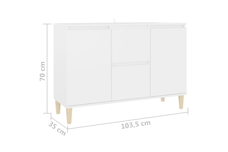 Skänk vit 103,5x35x70 cm spånskiva - Vit - Förvaring - Förvaringsmöbler - Skänkar & sideboards