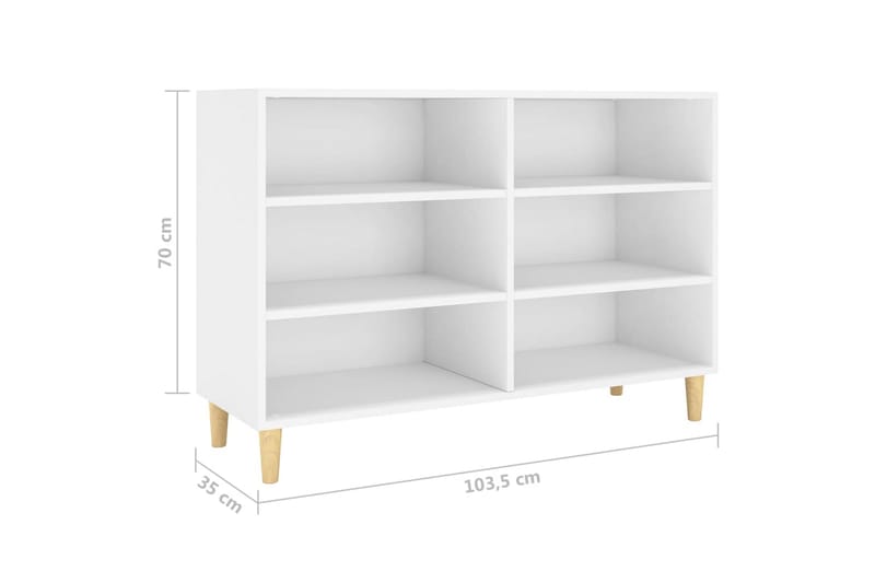 Skänk vit 103,5x35x70 cm spånskiva - Vit - Förvaring - Förvaringsmöbler - Skänkar & sideboards