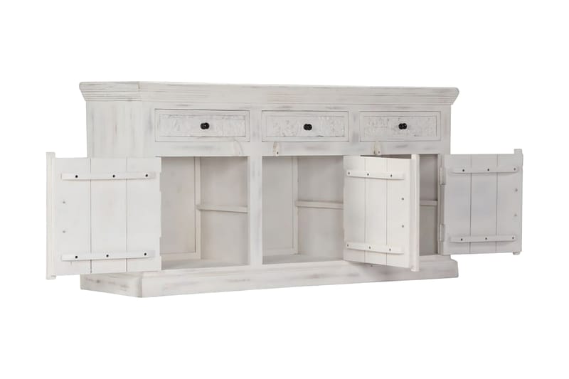 Skänk vit 140x40x74 cm massivt mangoträ - Vit - Förvaring - Förvaringsmöbler - Skänkar & sideboards