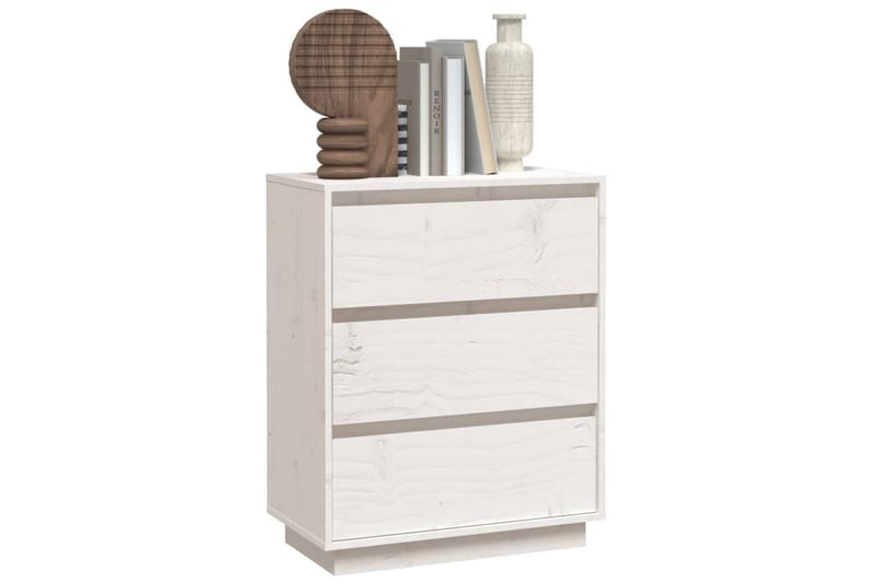 Skänk vit 60x34x75 cm massiv furu - Vit - Förvaring - Förvaringsmöbler - Skänkar & sideboards