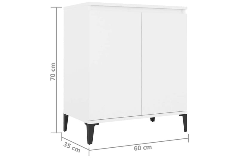 Skänk vit 60x35x70 cm spånskiva - Vit - Förvaring - Förvaringsmöbler - Skänkar & sideboards