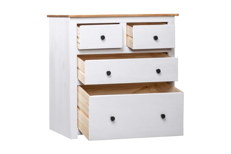 Skänk vit 80x40x83 cm furu panama - Vit - Förvaring - Förvaringsmöbler - Skänkar & sideboards