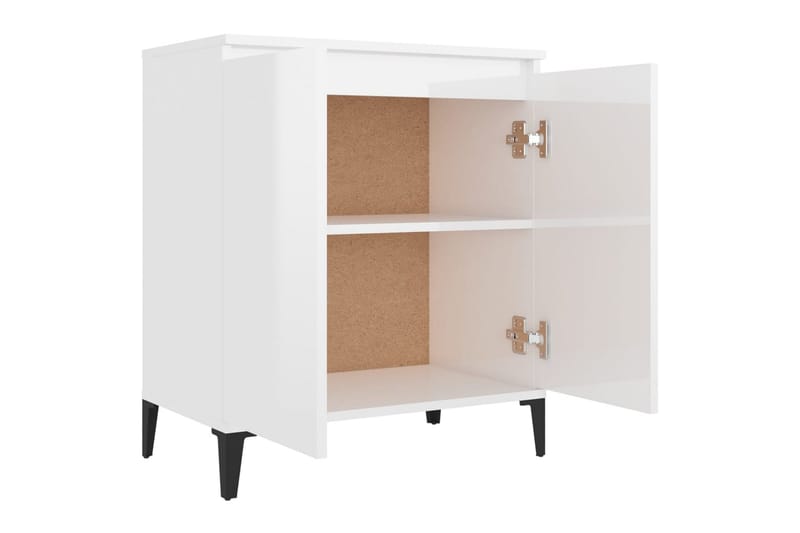 Skänk vit högglans 60x35x70 cm spånskiva - Vit högglans - Förvaring - Förvaringsmöbler - Skänkar & sideboards