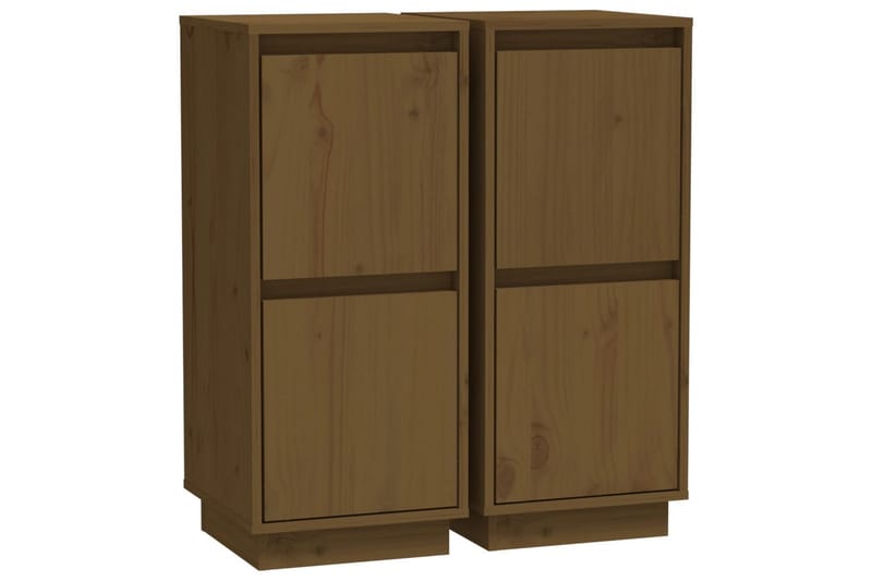 Skänkar 2 st honungsbrun 31,5x34x75 cm massiv furu - Brun - Förvaring - Förvaringsmöbler - Skänkar & sideboards