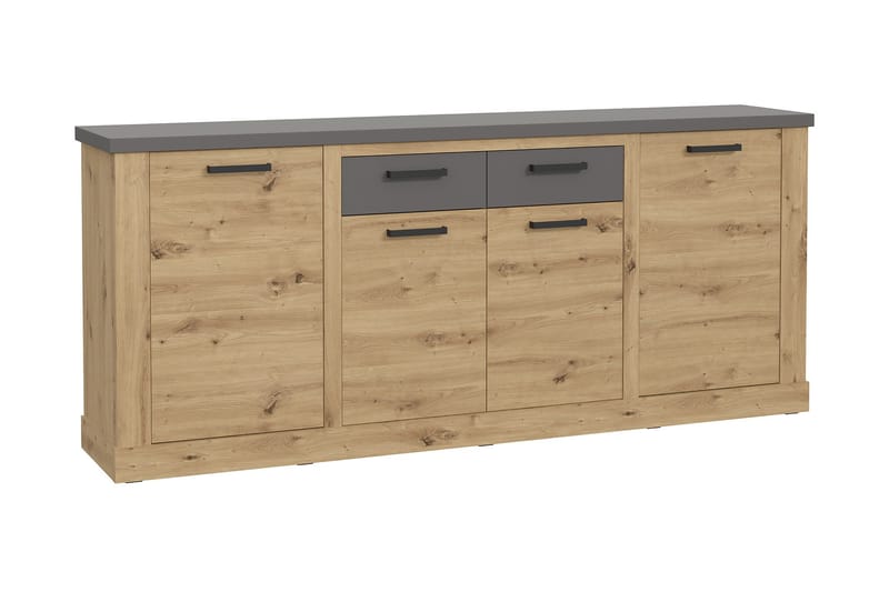 TIZOL Sideboard 90x213 cm Brun/Grå - Förvaring - Förvaringsmöbler - Skänkar & sideboards